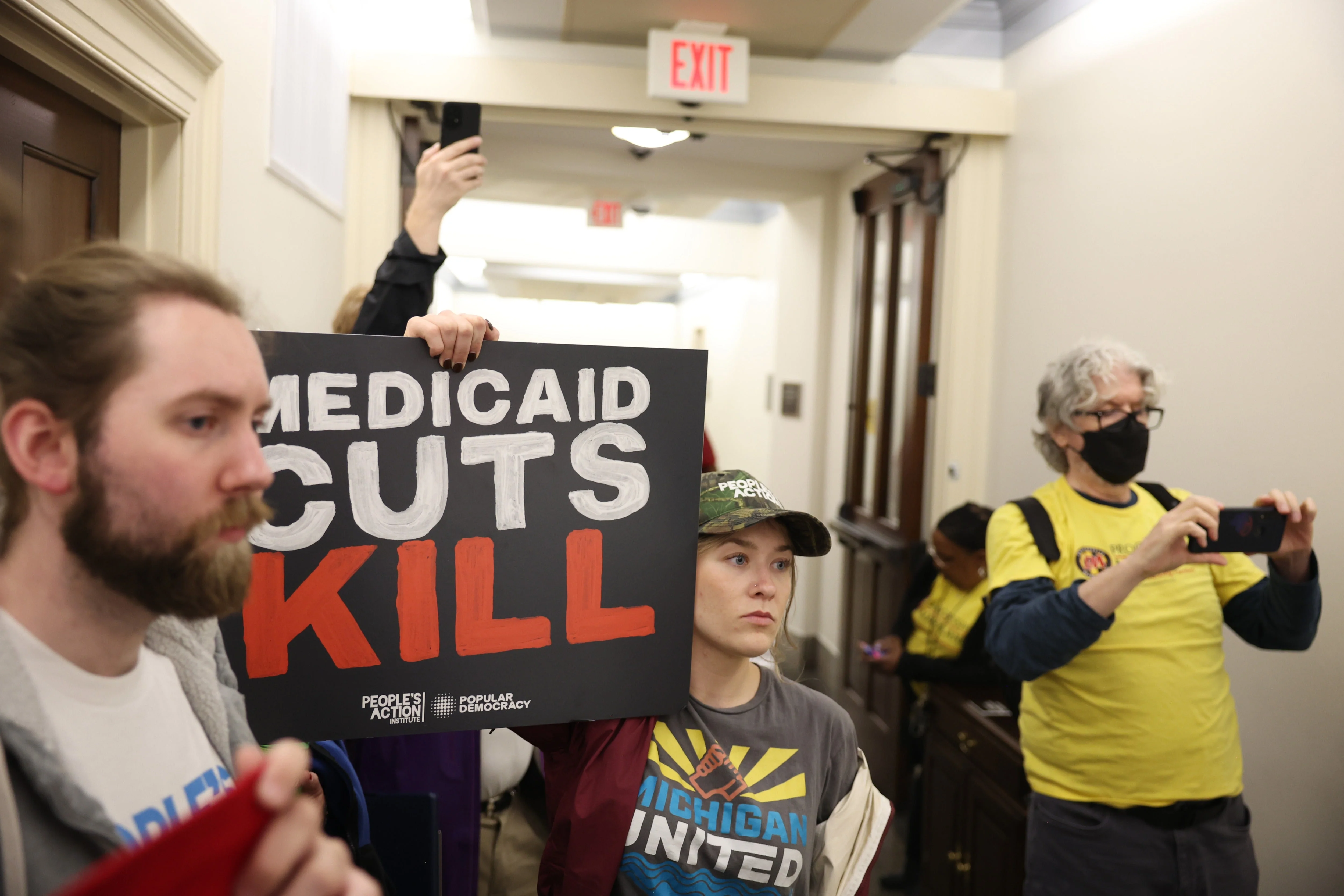 Demonstrators on Capitol Hill protest against proposed Medicaid cuts in 2025